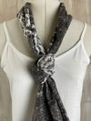 Liberty of London infinity Loop Jersey Scarf in Bev in Cream, Brown and Black