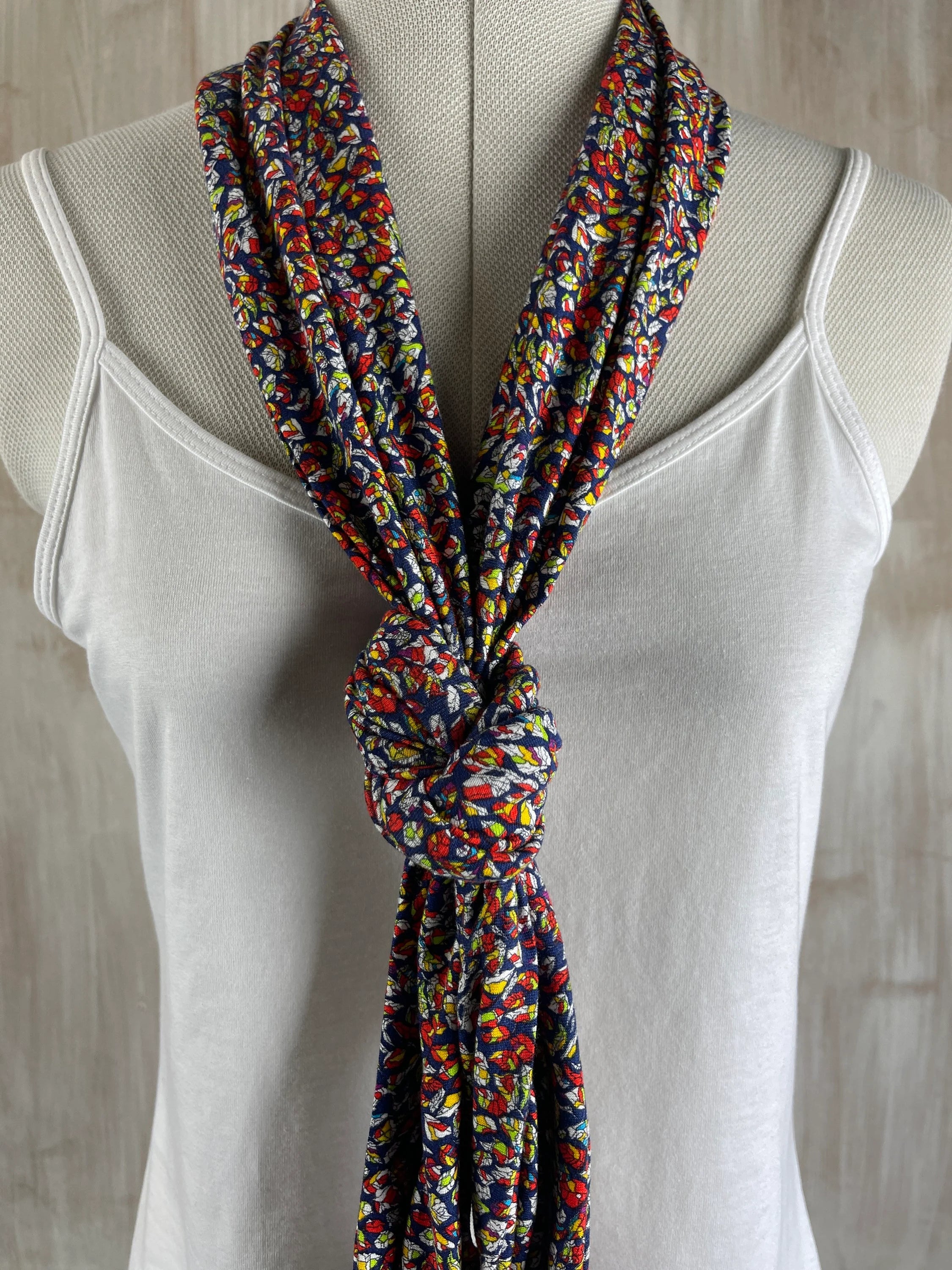 Liberty of London Jersey Infinity Scarf in Blue & Multicolour