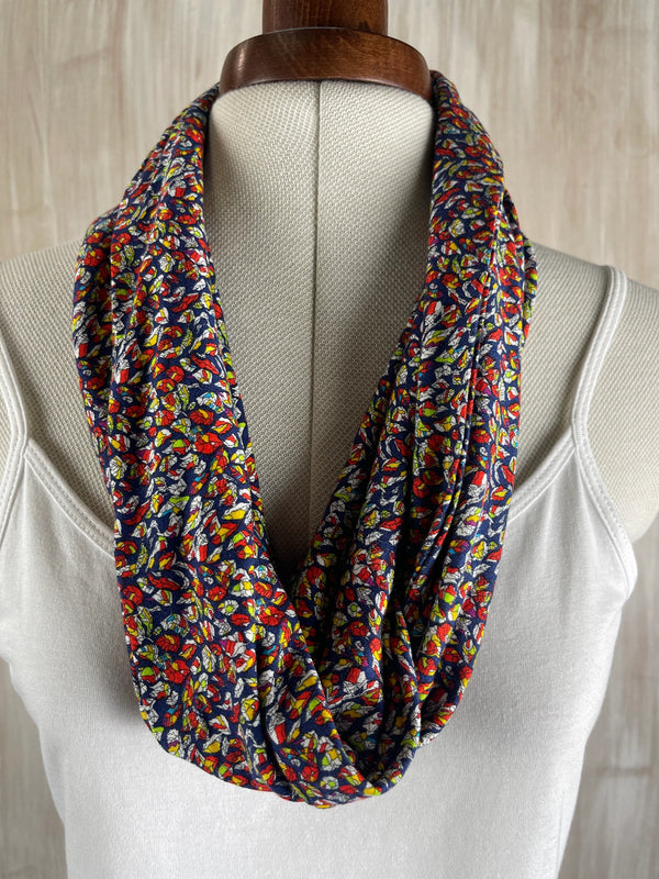 Liberty of London Jersey Infinity Scarf in Blue & Multicolour