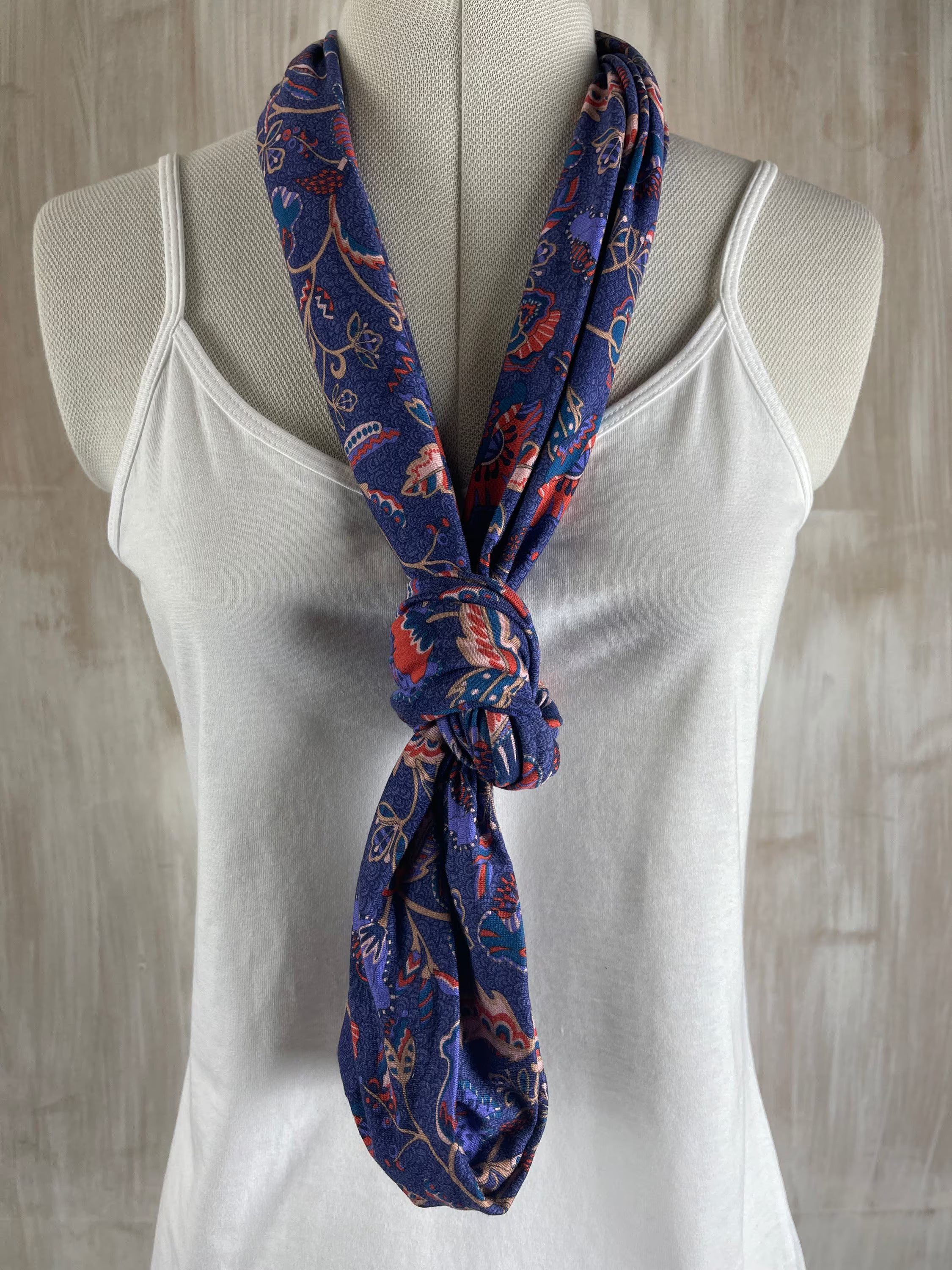 Liberty of London infinity loop Jersey Scarf in Poppyseed Dreams