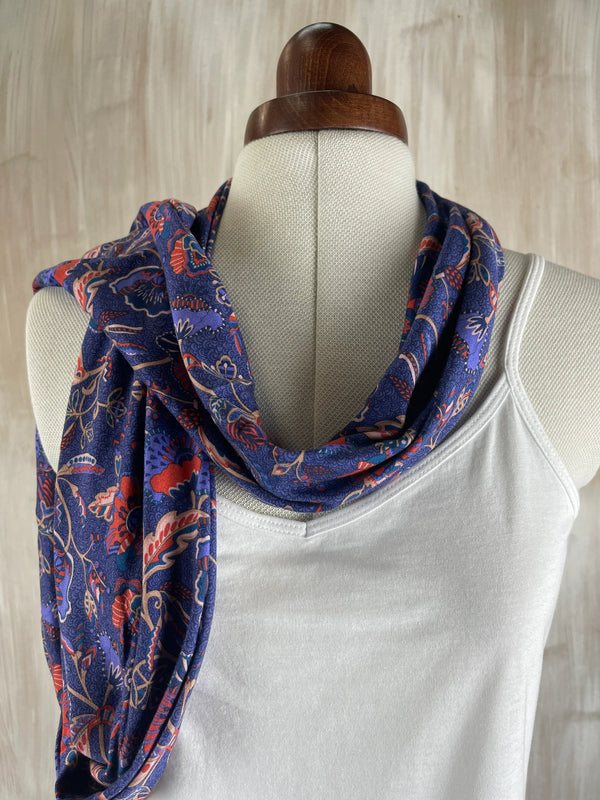 Liberty of London infinity loop Jersey Scarf in Poppyseed Dreams