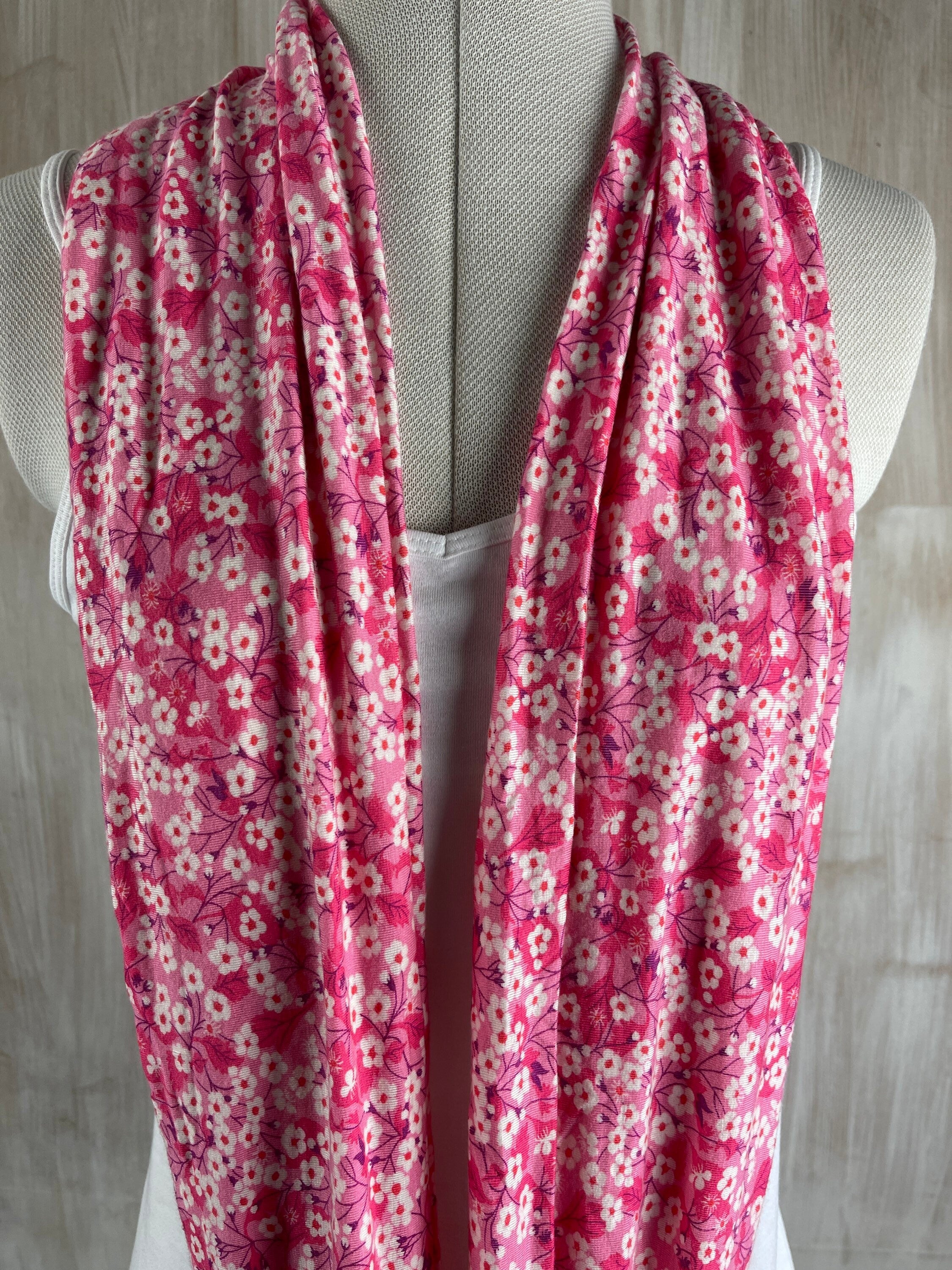 Liberty of London infinity Loop Jersey Scarf in Trev in Pink