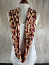 Liberty of London Jersey Infinity Scarf in Brown & Red