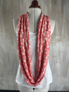 Liberty of London infinity Loop Jersey Scarf in Helsketh in Red