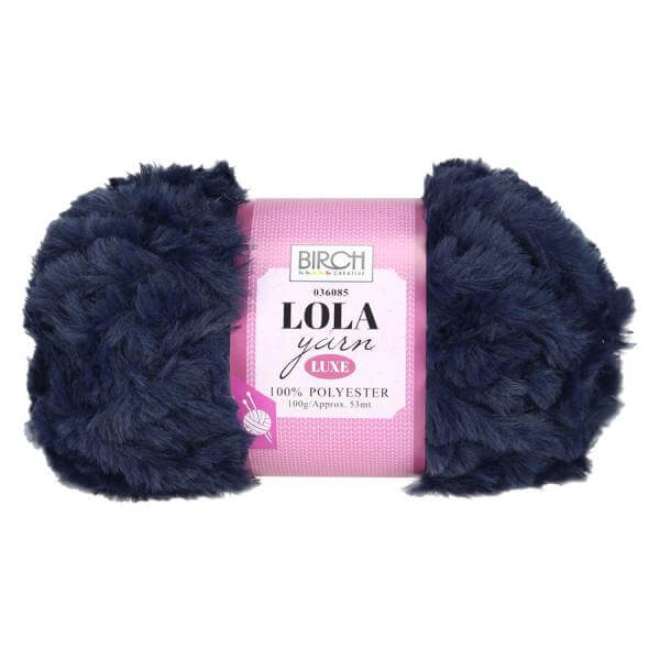 Lola 100g Polyester Yarn in Midnight