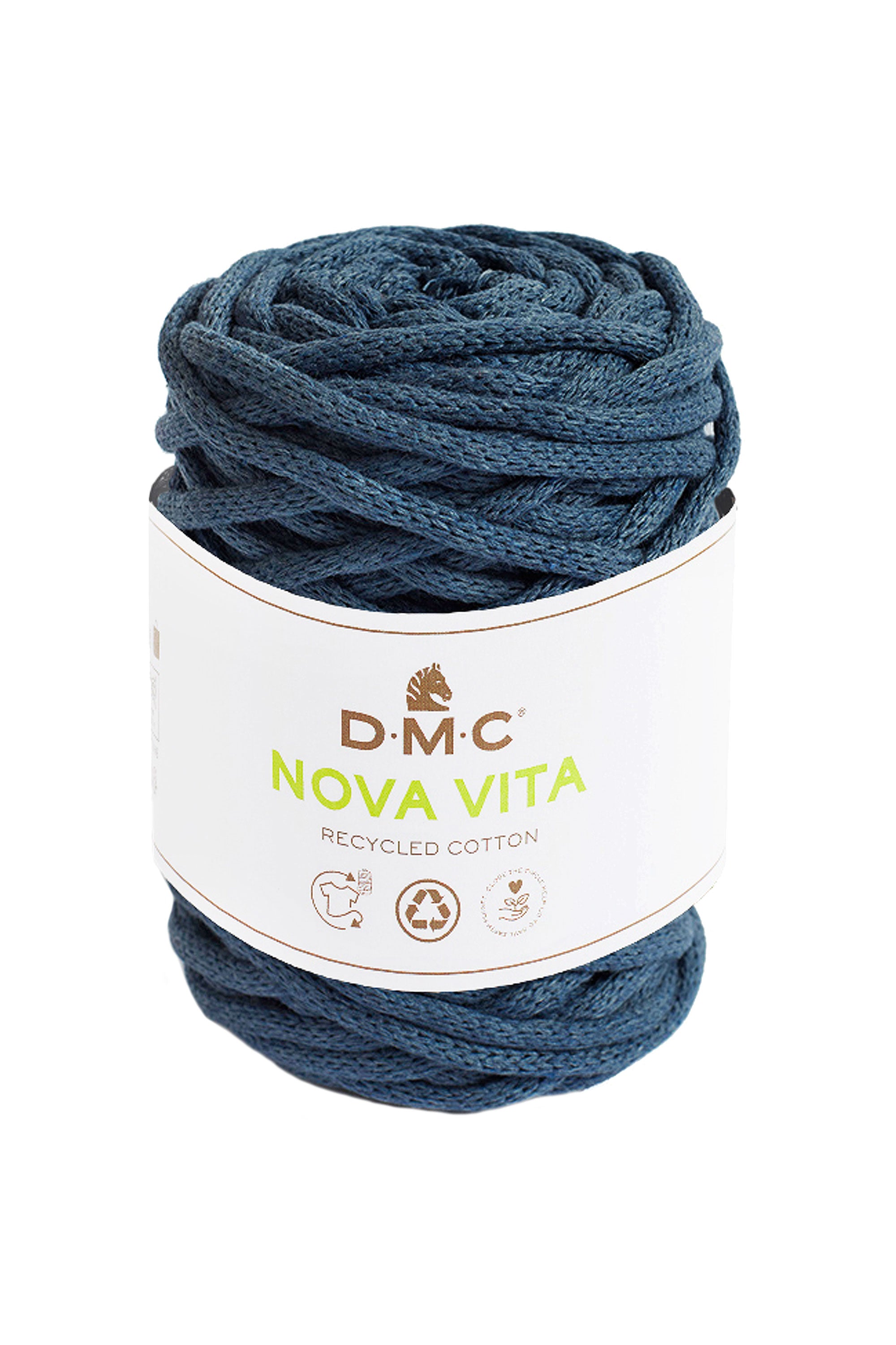 Steel recycled cotton tubular 4mm DMC Nova Vita Yarn