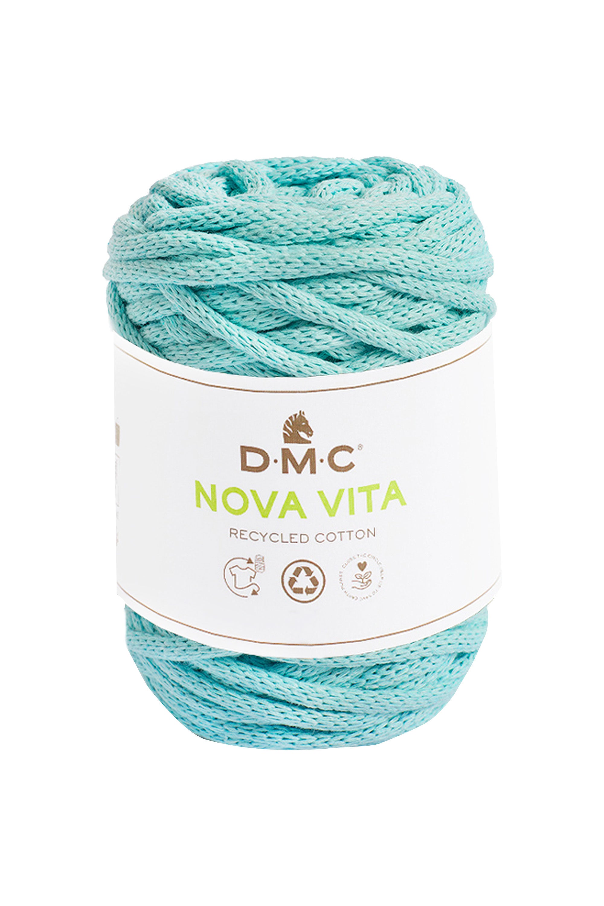 Mint recycled cotton tubular 4mm DMC Nova Vita Yarn