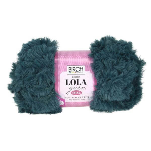 Lola 100g Polyester Yarn in Teal