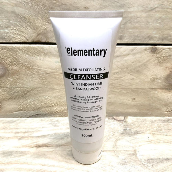 Elementary Cleanse Medium Exfoliating Facial Cleanser with Cherry Seed Powder