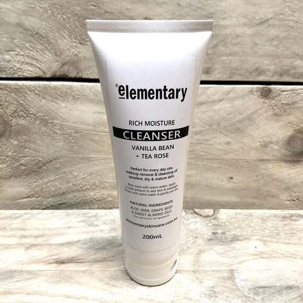 Elementary Vanilla Bean & Tea Rose Rich Moisture Facial Cleansing Cream