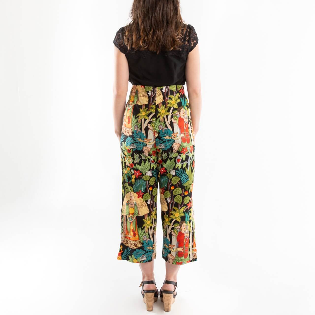 Handmade Frida Kahlo Print Pants