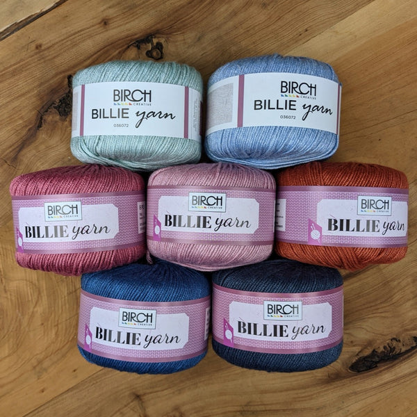 Billie Yarn 50g 80% Bamboo 20% Wool pictured in 7 colours