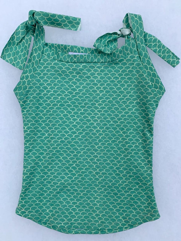 Girls Handmade Green Mermaid Jersey Top