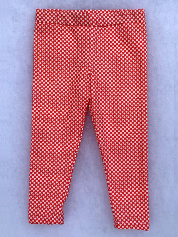 Girls Handmade Peach Dots Leggings